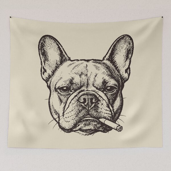 Item preview, Smoking French Bulldog. #3 designed and sold by EunsooLee.