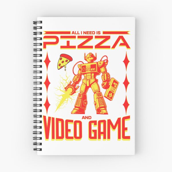 Item preview, All I Need Is Pizza And Video Games Retro Robot Mecha designed and sold by Abaseen.