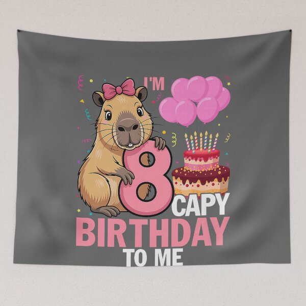 Artikelvorschau, 8 Jahre Capy to Me Mädchen 8. Geburtstag Capybara entworfen und verkauft von KristineLi.