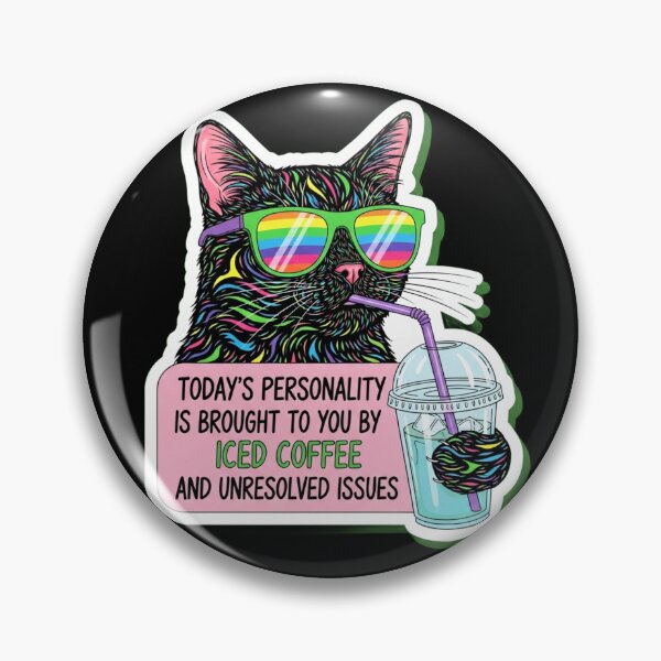 Item preview, Sarcastic Black Cat Mental Health Sticker Pack designed and sold by Cosmic Catnip Art.