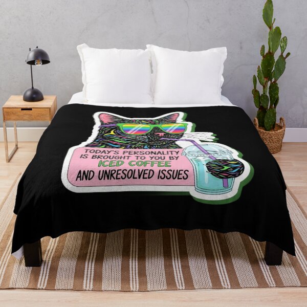 Item preview, Sarcastic Black Cat Mental Health Sticker Pack designed and sold by Cosmic Catnip Art.