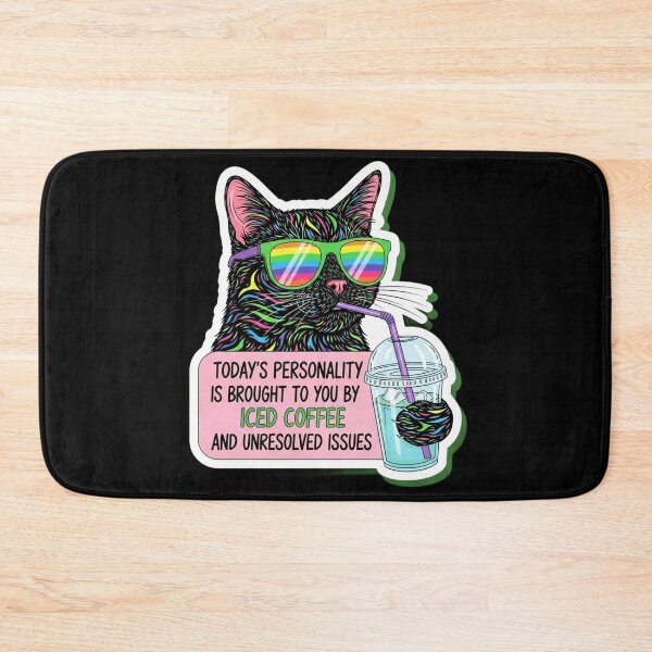 Item preview, Sarcastic Black Cat Mental Health Sticker Pack designed and sold by Cosmic Catnip Art.