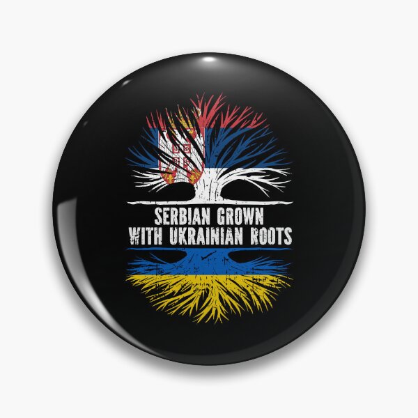 Item preview, Serbian Grown with Ukrainian Roots Flag designed and sold by CosmoKitsch.