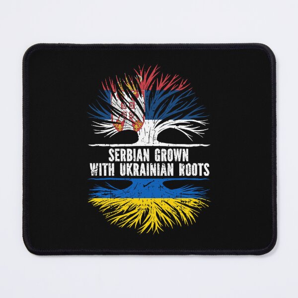 Item preview, Serbian Grown with Ukrainian Roots Flag designed and sold by CosmoKitsch.