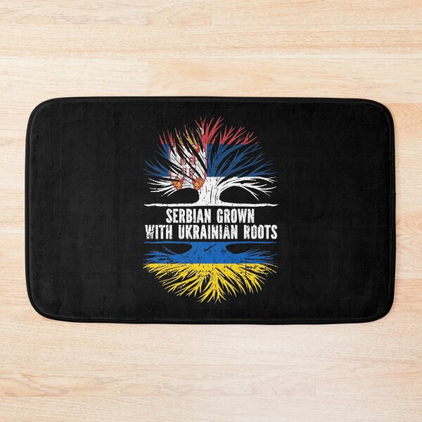 Item preview, Serbian Grown with Ukrainian Roots Flag designed and sold by CosmoKitsch.
