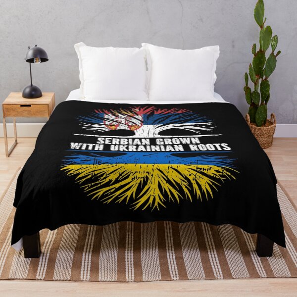 Item preview, Serbian Grown with Ukrainian Roots Flag designed and sold by CosmoKitsch.