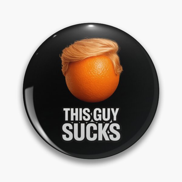 Item preview, Funny Orange Meme Sticker – This Guy Sucks Parody Design designed and sold by MaxLevelMerch.