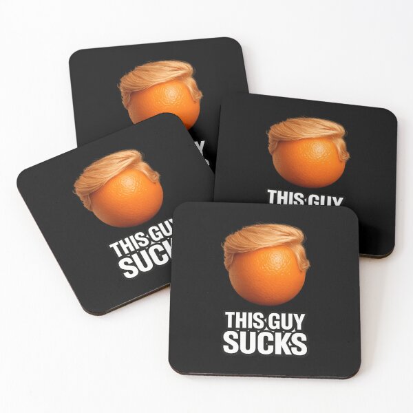 Item preview, Funny Orange Meme Sticker – This Guy Sucks Parody Design designed and sold by MaxLevelMerch.