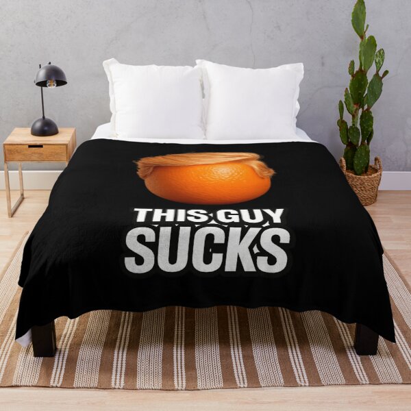 Item preview, Funny Orange Meme Sticker – This Guy Sucks Parody Design designed and sold by MaxLevelMerch.