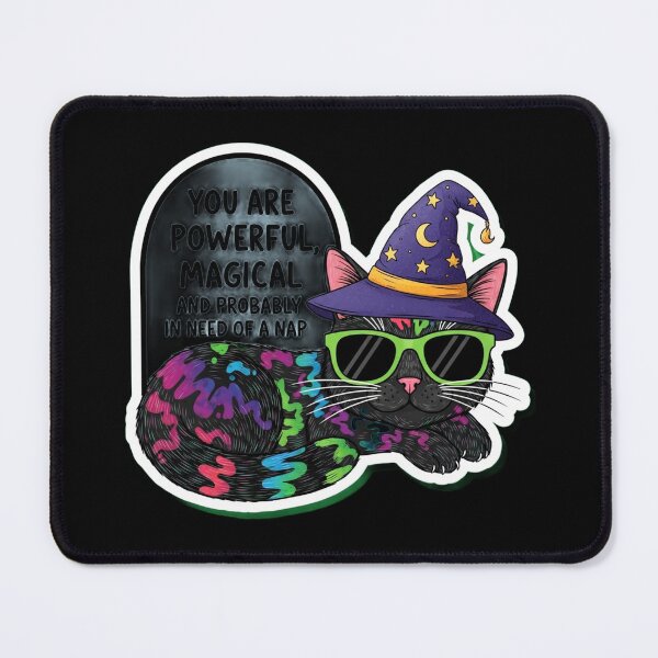 Item preview, Sarcastic Black Cat Mental Health Sticker Pack designed and sold by Cosmic Catnip Art.