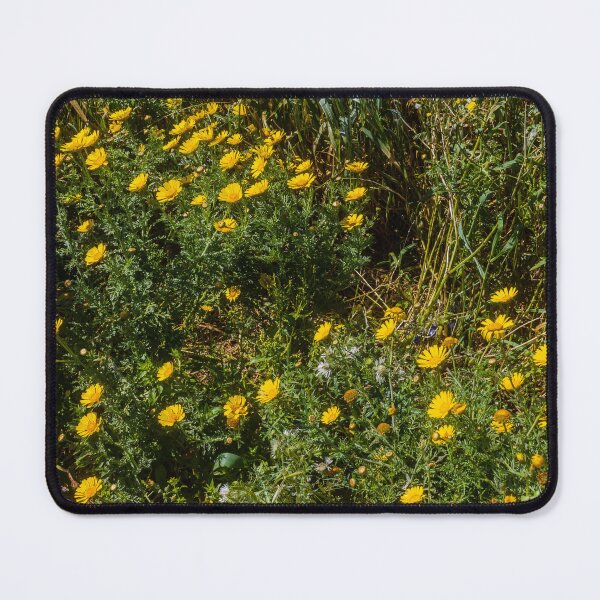 Item preview, Yellow Wildflowers and Daisies Covering a Sunny Spring Meadow in Lush Green Grass designed and sold by Nmallia.