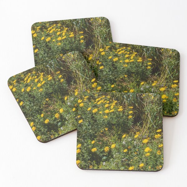 Item preview, Yellow Wildflowers and Daisies Covering a Sunny Spring Meadow in Lush Green Grass designed and sold by Nmallia.