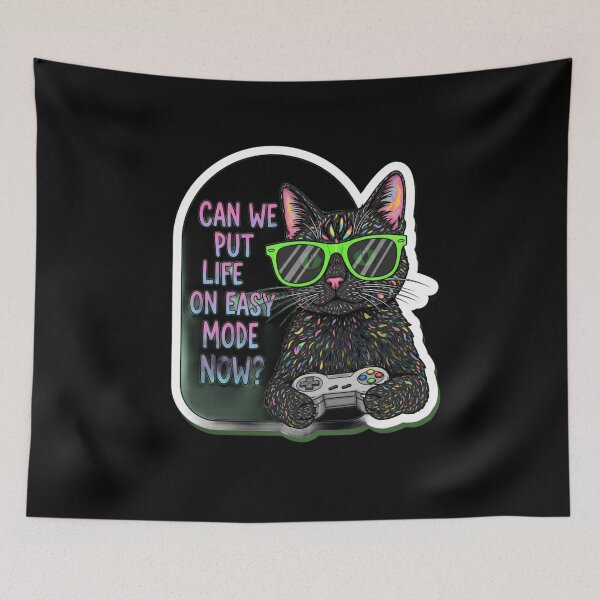 Item preview, Sarcastic Black Cat Mental Health Sticker Pack designed and sold by Cosmic Catnip Art.