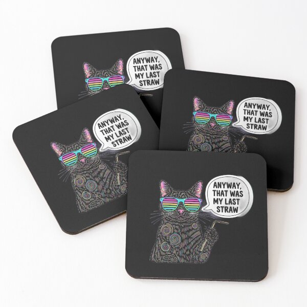 Item preview, Sarcastic Black Cat Mental Health Sticker Pack designed and sold by Cosmic Catnip Art.