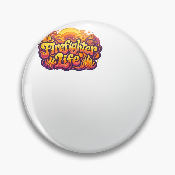 Item preview, Firefighter Life | Retro Groovy Flames First Responder Gift designed and sold by BinAlgoPix.