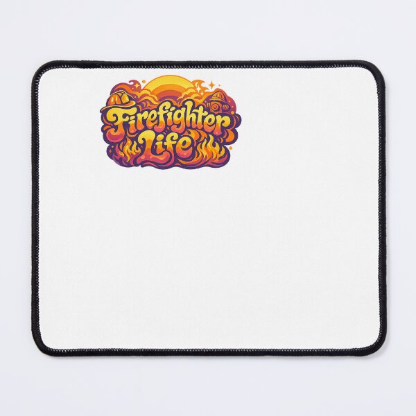 Item preview, Firefighter Life | Retro Groovy Flames First Responder Gift designed and sold by BinAlgoPix.