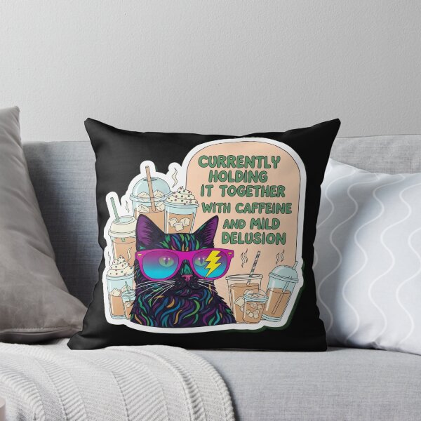 Item preview, Sarcastic Black Cat Mental Health Sticker Pack designed and sold by Cosmic Catnip Art.