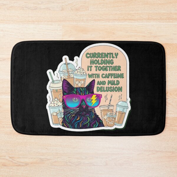 Item preview, Sarcastic Black Cat Mental Health Sticker Pack designed and sold by Cosmic Catnip Art.