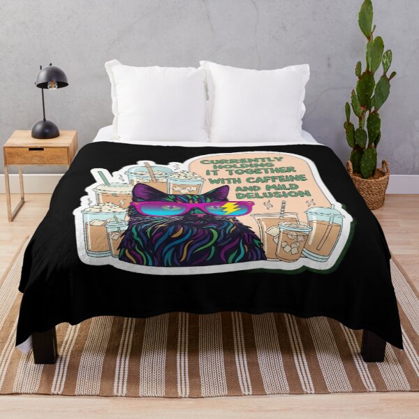Item preview, Sarcastic Black Cat Mental Health Sticker Pack designed and sold by Cosmic Catnip Art.
