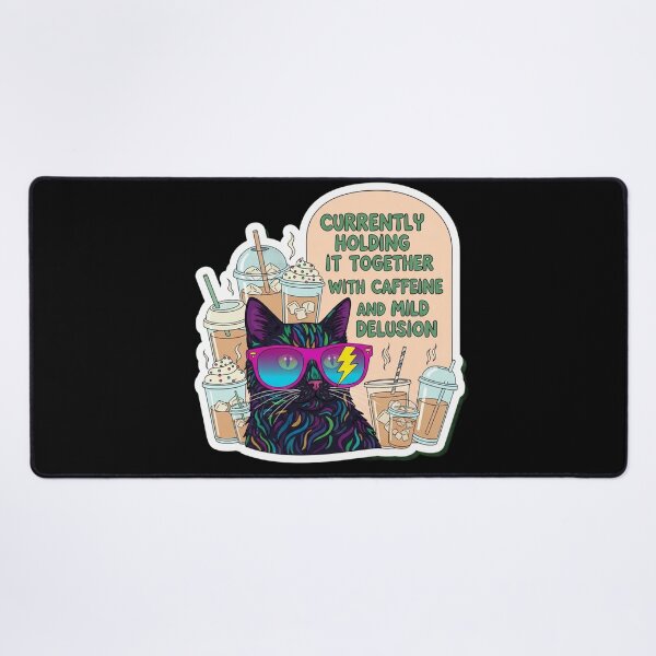 Item preview, Sarcastic Black Cat Mental Health Sticker Pack designed and sold by Cosmic Catnip Art.