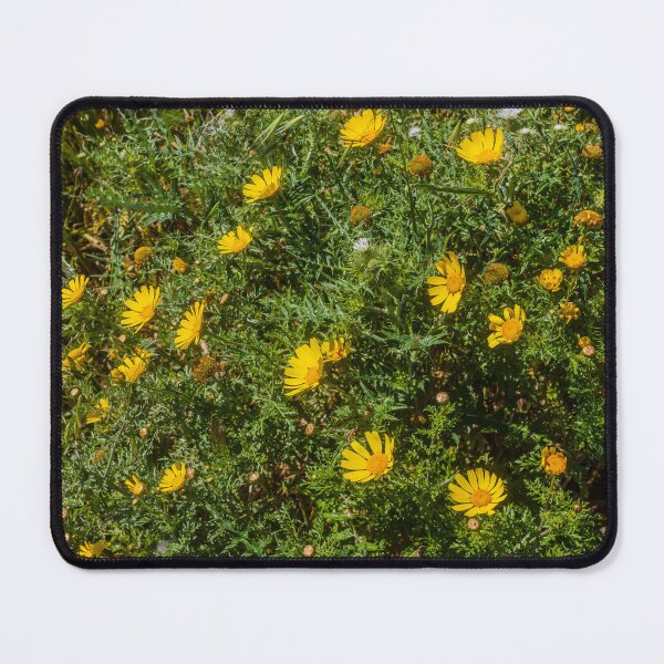 Item preview, Yellow Wildflowers and Daisies Covering a Sunny Spring Meadow in Lush Green Grass designed and sold by Nmallia.