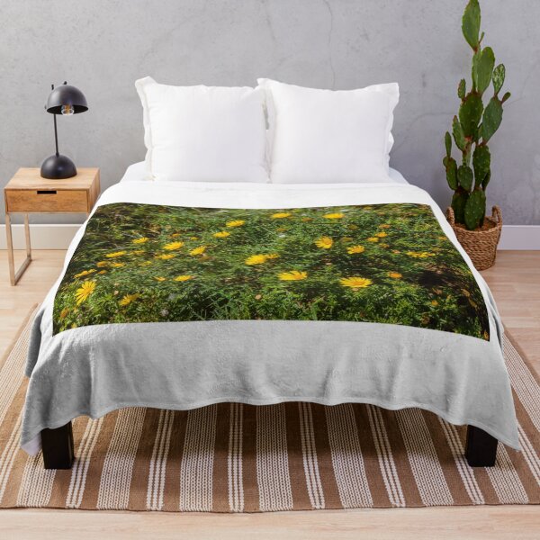 Item preview, Yellow Wildflowers and Daisies Covering a Sunny Spring Meadow in Lush Green Grass designed and sold by Nmallia.