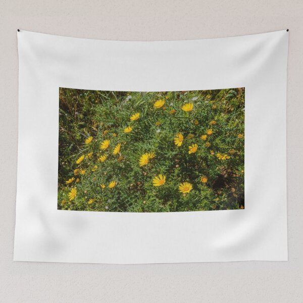 Item preview, Yellow Wildflowers and Daisies Covering a Sunny Spring Meadow in Lush Green Grass designed and sold by Nmallia.