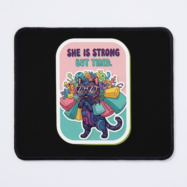 Item preview, Sarcastic Black Cat Mental Health Sticker Pack designed and sold by Cosmic Catnip Art.