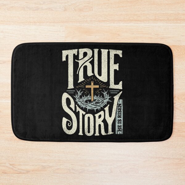 Item preview, True Story He Is Risen T-Shirt | Vintage Christian Cross & Crown of Thorns Graphic Tee | Religious Easter Apparel designed and sold by Dmo3HarkoArt.
