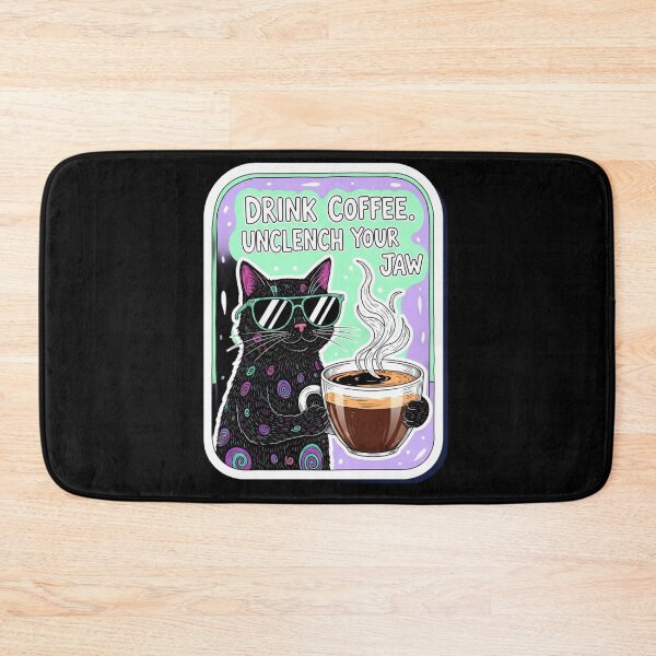 Item preview, Sarcastic Black Cat Mental Health Sticker Pack designed and sold by Cosmic Catnip Art.