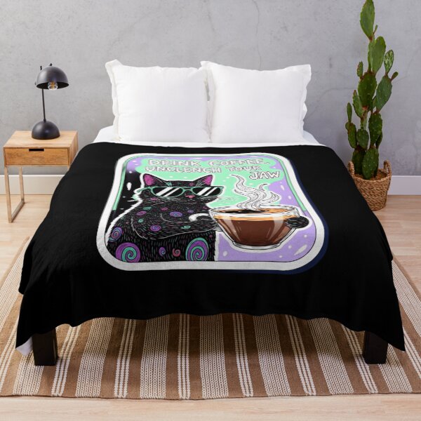 Item preview, Sarcastic Black Cat Mental Health Sticker Pack designed and sold by Cosmic Catnip Art.