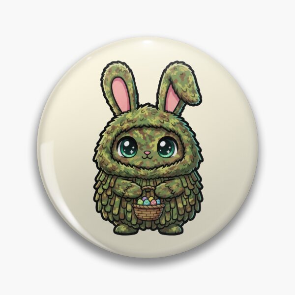 Item preview, Cute bunny animal character in camouflage for an Easter egg hunt designed and sold by Jdee23.