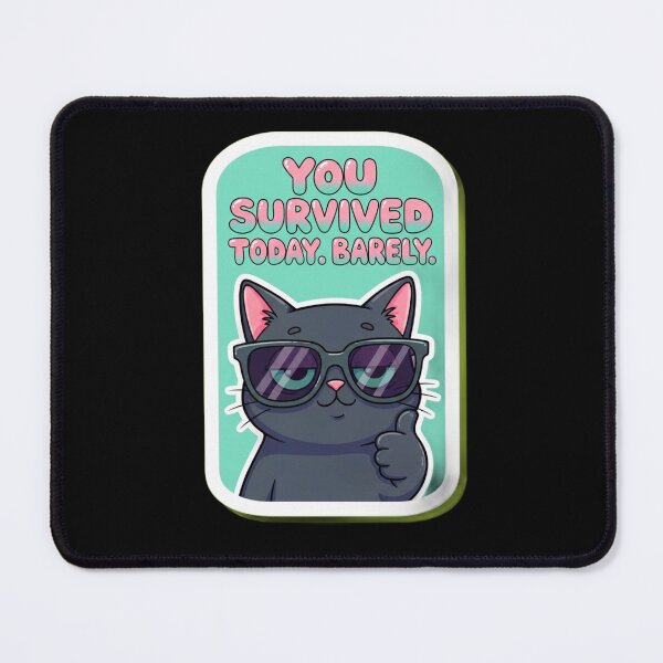Item preview, Sarcastic Black Cat Mental Health Sticker Pack designed and sold by Cosmic Catnip Art.