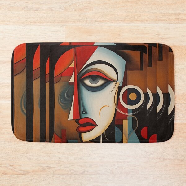 Item preview, Geometric Muse – Abstract Cubist Portrait designed and sold by Szpaku desart .