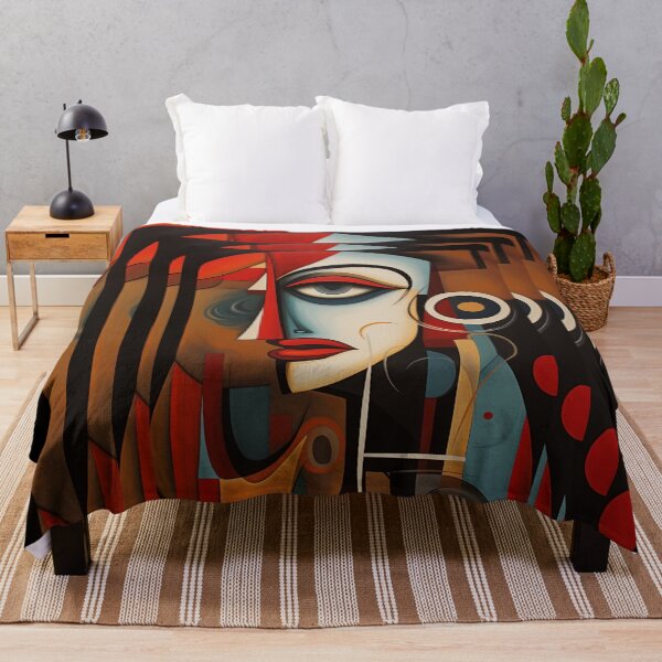 Item preview, Geometric Muse – Abstract Cubist Portrait designed and sold by Szpaku desart .