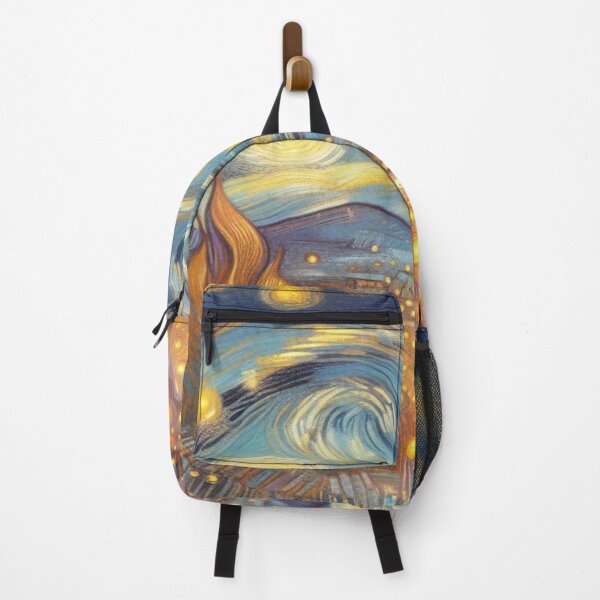 Item preview, Moonlit Star Swirl – Van Gogh Inspired Night Sky over Dream Village designed and sold by FotoworldEdel.