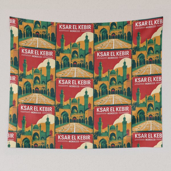 Item preview, Ksa El Kebir Morocco Retro Vintage Travel Design designed and sold by TravelersGems.