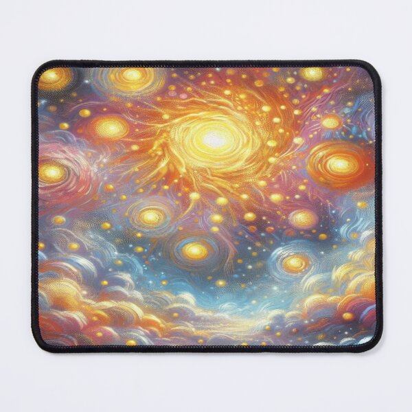 Item preview, Golden Cosmic Burst – Swirling Galaxy in Van Gogh Inspired Sky designed and sold by FotoworldEdel.