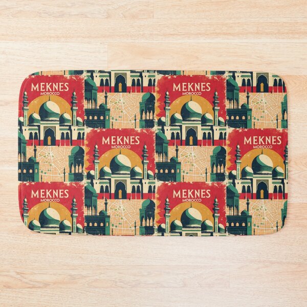Item preview, Meknes Morocco Retro Vintage Travel Design designed and sold by TravelersGems.