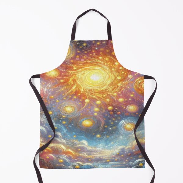 Item preview, Golden Cosmic Burst – Swirling Galaxy in Van Gogh Inspired Sky designed and sold by FotoworldEdel.