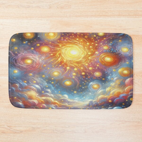 Item preview, Golden Cosmic Burst – Swirling Galaxy in Van Gogh Inspired Sky designed and sold by FotoworldEdel.