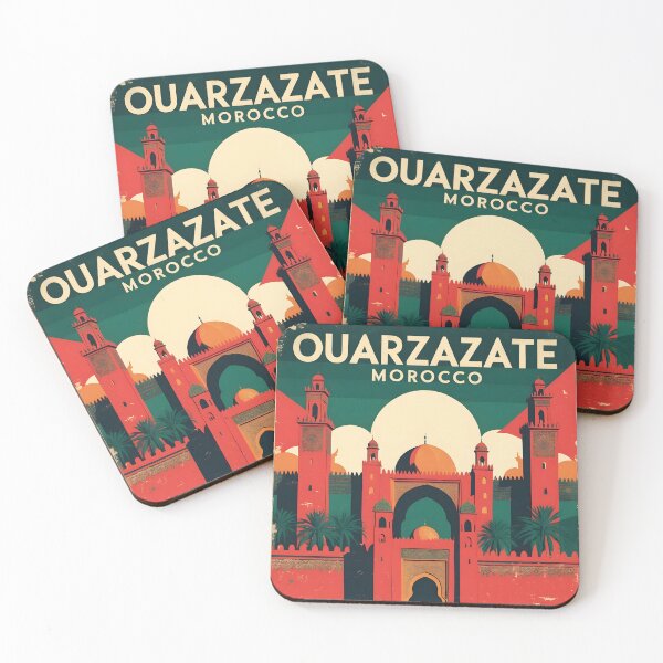 Item preview, Ouarzazate Morocco Retro Vintage Travel Design designed and sold by TravelersGems.
