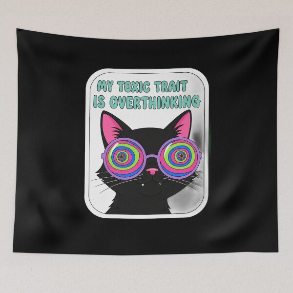 Item preview, Sarcastic Black Cat Mental Health Sticker Pack designed and sold by Cosmic Catnip Art.