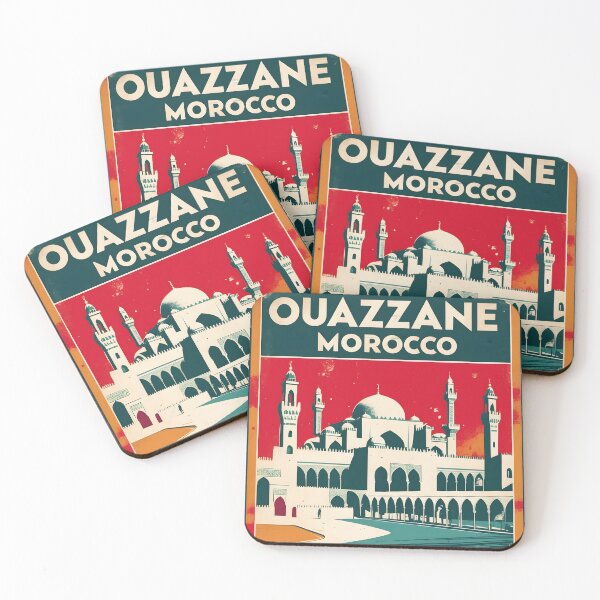 Item preview, Ouazzane Morocco Retro Vintage Travel Design designed and sold by TravelersGems.