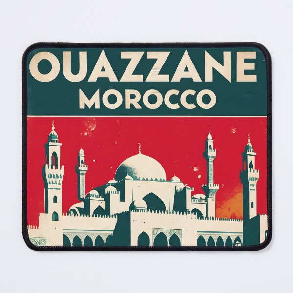 Item preview, Ouazzane Morocco Retro Vintage Travel Design designed and sold by TravelersGems.
