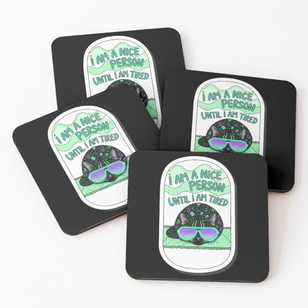 Item preview, Sarcastic Black Cat Mental Health Sticker Pack designed and sold by Cosmic Catnip Art.