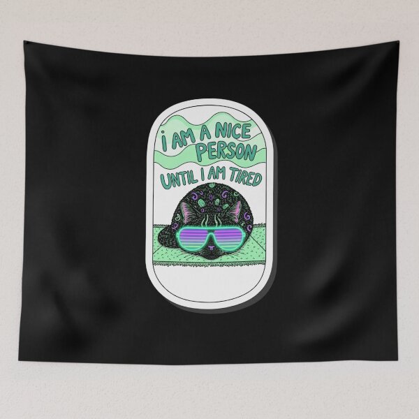 Item preview, Sarcastic Black Cat Mental Health Sticker Pack designed and sold by Cosmic Catnip Art.