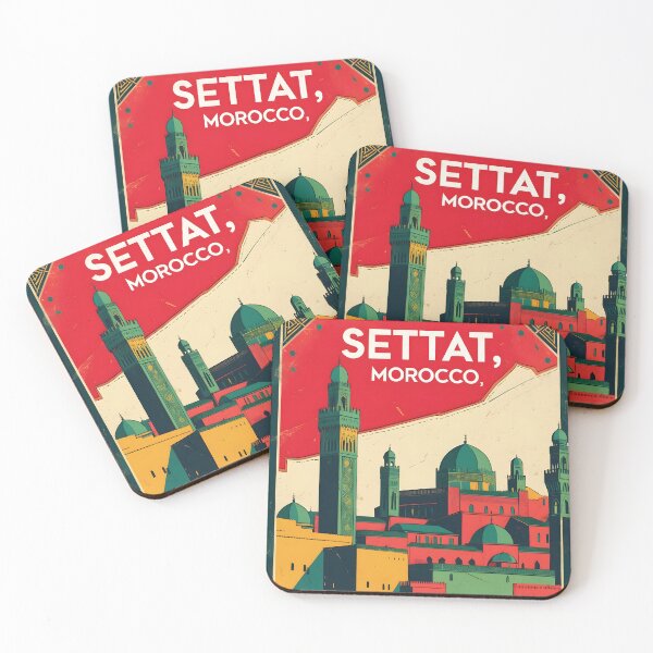 Item preview, Settat Morocco Retro Vintage Travel Design designed and sold by TravelersGems.