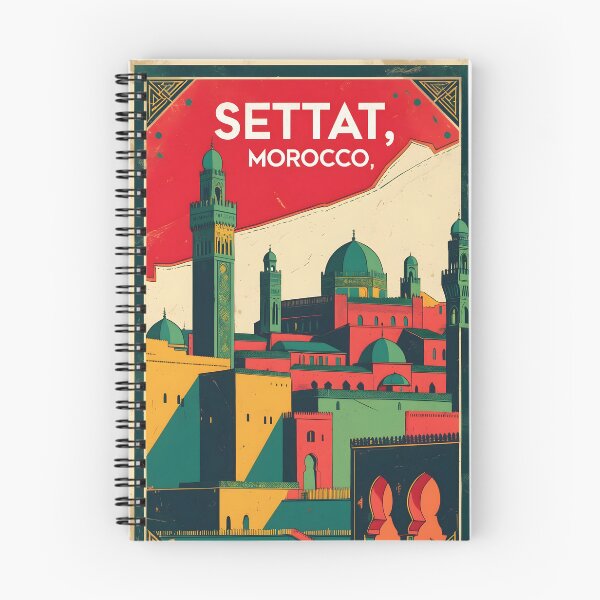 Item preview, Settat Morocco Retro Vintage Travel Design designed and sold by TravelersGems.