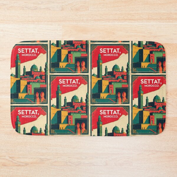 Item preview, Settat Morocco Retro Vintage Travel Design designed and sold by TravelersGems.